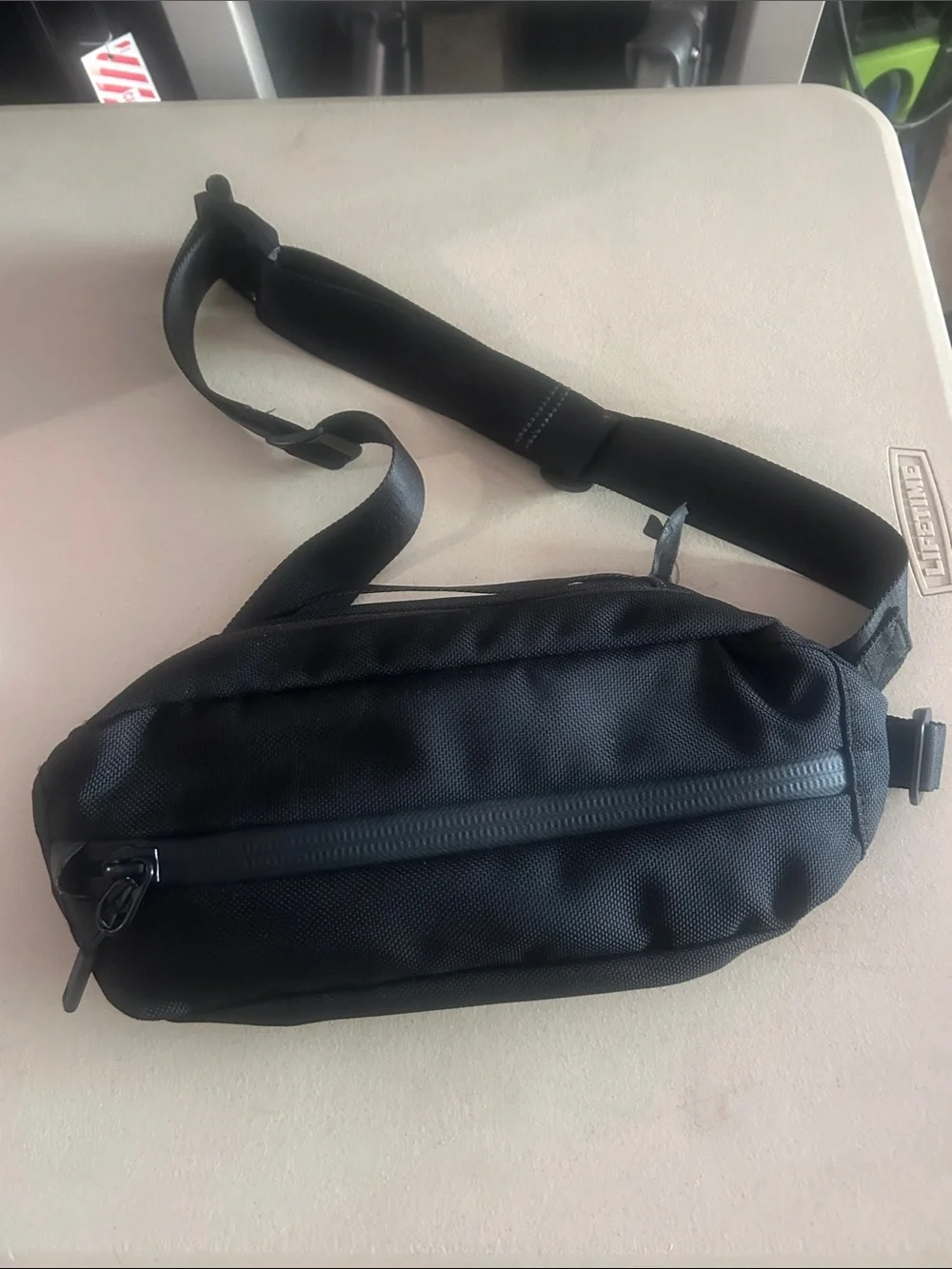 Aer Black Minimalist Sling Belt Bag — Aer designed in San Francisco Cordura - Picture 1 of 7